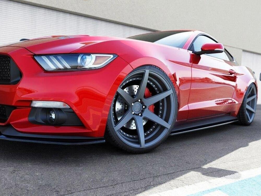 Side Skirts Diffusers Ford Mustang Mk6 (2014-2017) - Textured