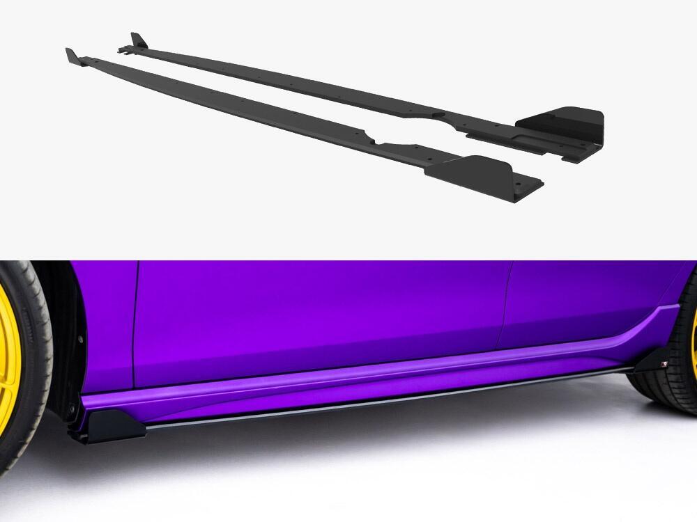 Street PRO Side Skirts Diffusers + Flaps Volkswagen Golf R Mk8 / Mk8 Facelift