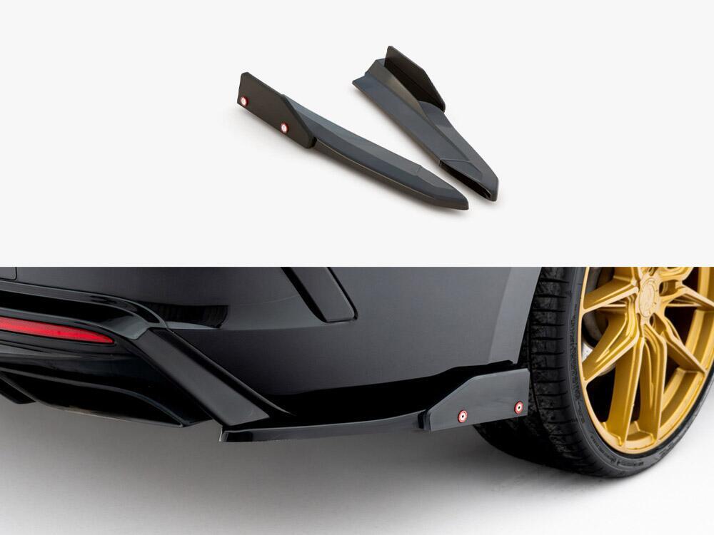 Rear Side Splitters V.4 + Flaps Skoda Octavia RS Combi / Liftback Mk4 / Mk4 Facelift