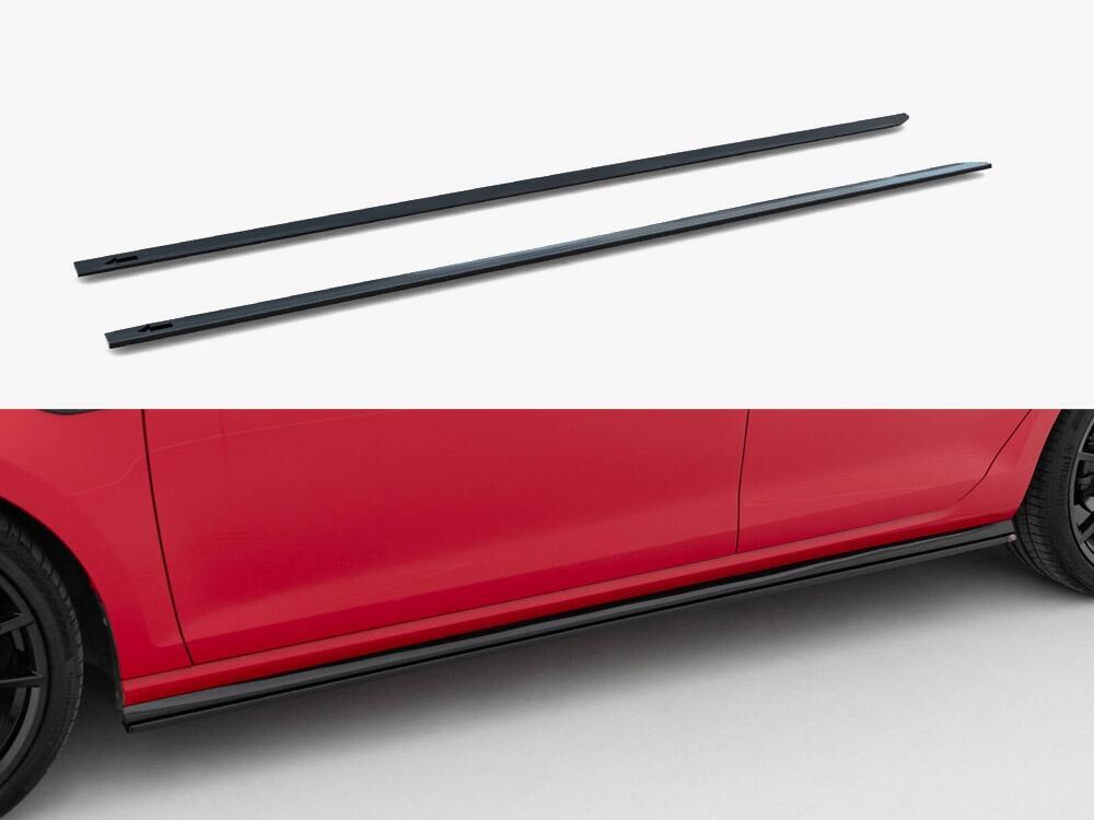 Side Skirts Diffusers V.2 Volkswagen Golf R / R-Line Mk7 Facelift