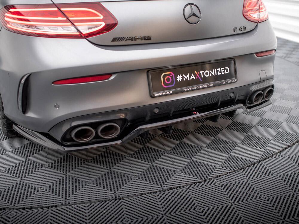 Rear Splitter (Vertical Bars) Mercedes-AMG C43 Coupe C205 Facelift