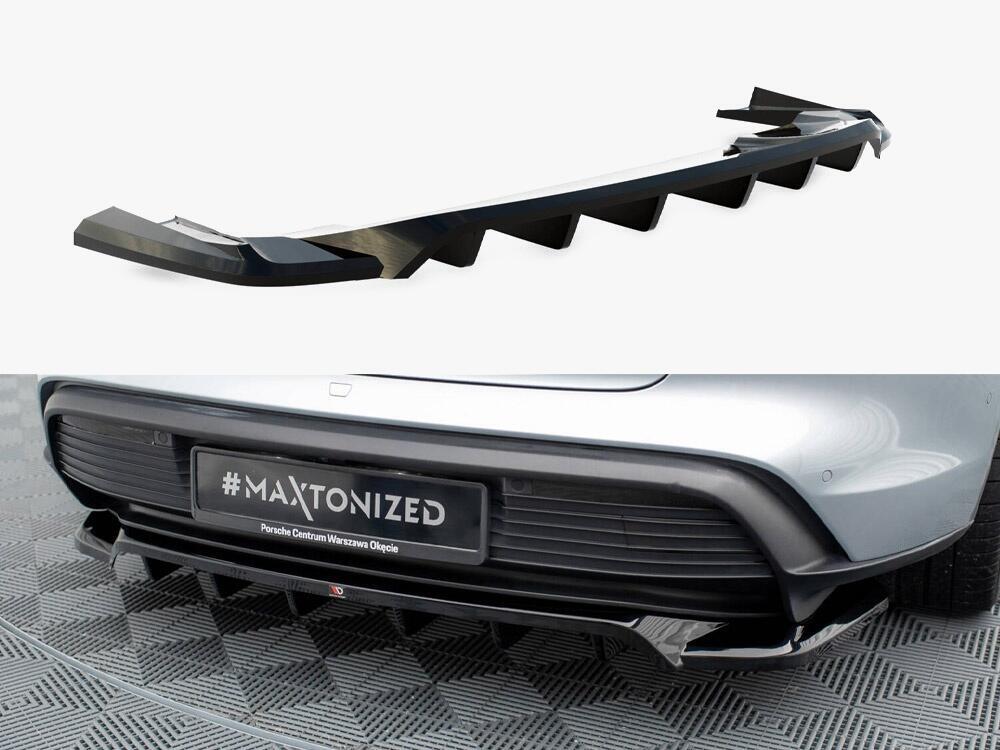 Rear Splitter (Vertical Bars) Porsche Taycan / Taycan 4 / Taycan 4S / Taycan GTS Mk1