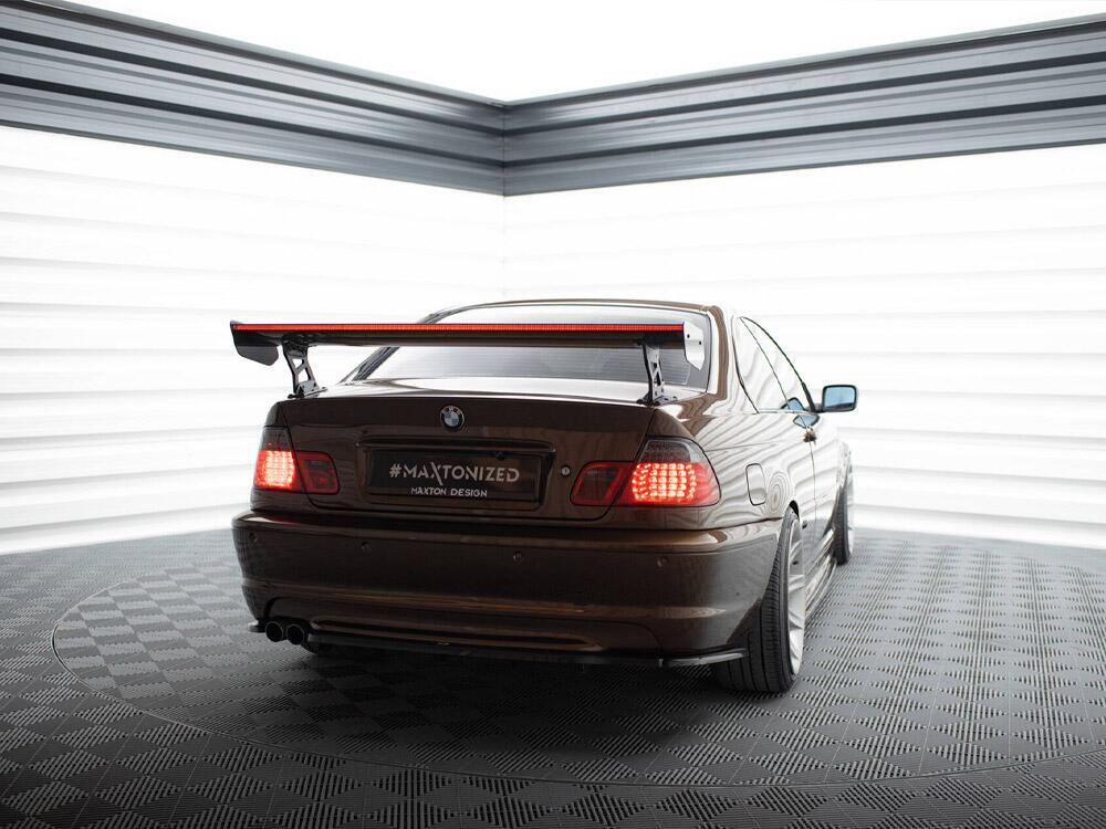 Carbon Spoiler With External Brackets Uprights + LED BMW 3 Coupe E46