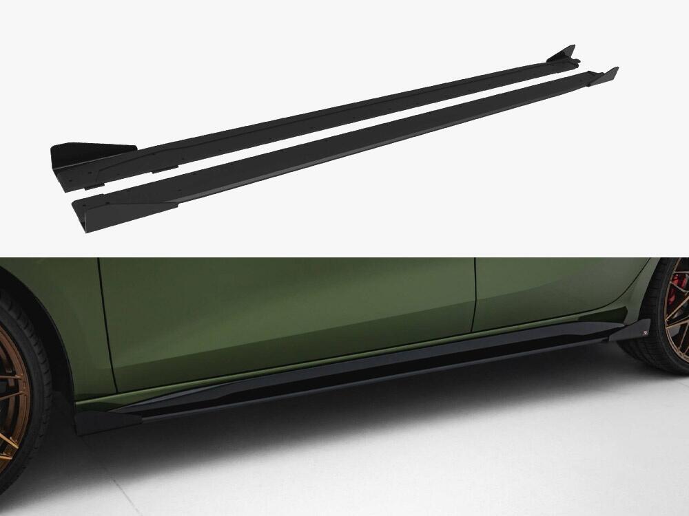 Street PRO Side Skirts Diffusers + Flaps Audi S3 Sportback / A3 S-Line Sportback 8Y Facelift