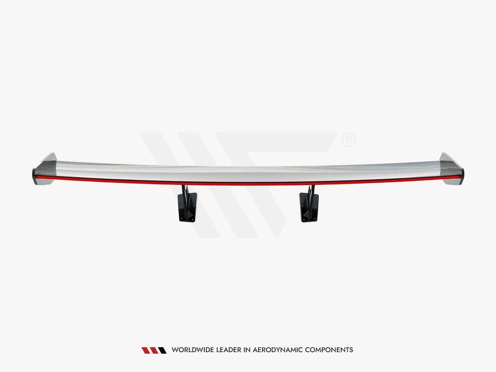 Carbon Spoiler With Internal Brackets Uprights V.1 + LED Porsche 718 Cayman GTS 982c