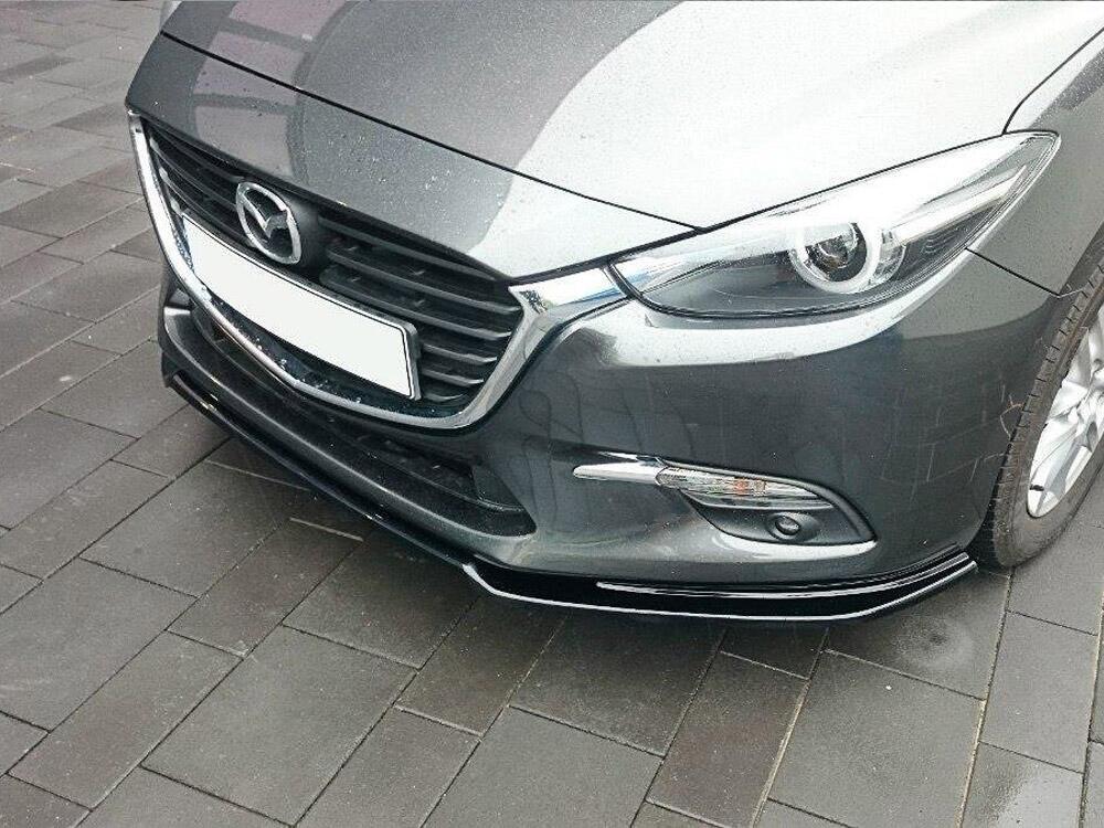 Front Splitter V.1 Mazda 3 Mk3 Facelift - Carbon Look