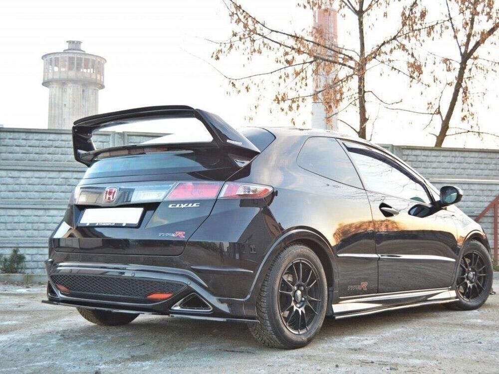 Central Rear Splitter Honda Civic VIII Type S/R (Without Vertical Bars) - Textured