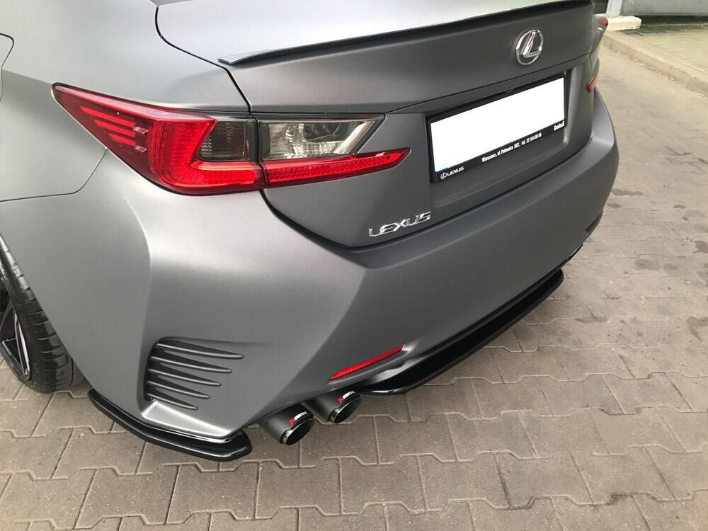 Central Rear Splitter (Without Vertical Bars) Lexus RC (2014-UP) - Carbon Look