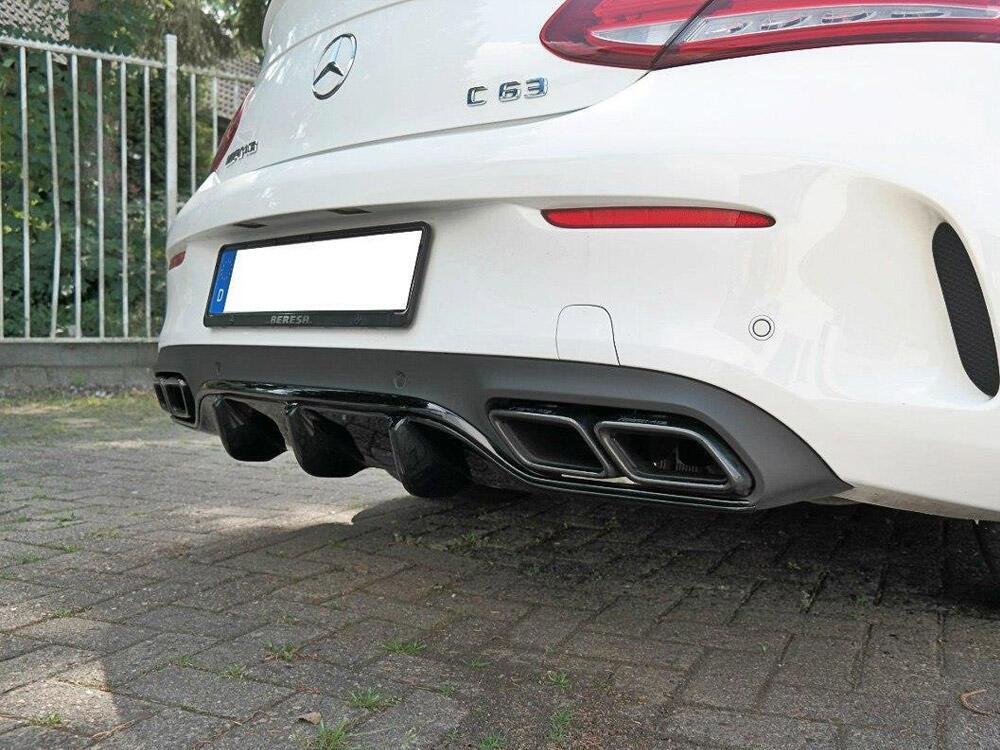 Rear Valance Mercedes C 205 63 AMG Coupe (2016-2018) - Carbon Look