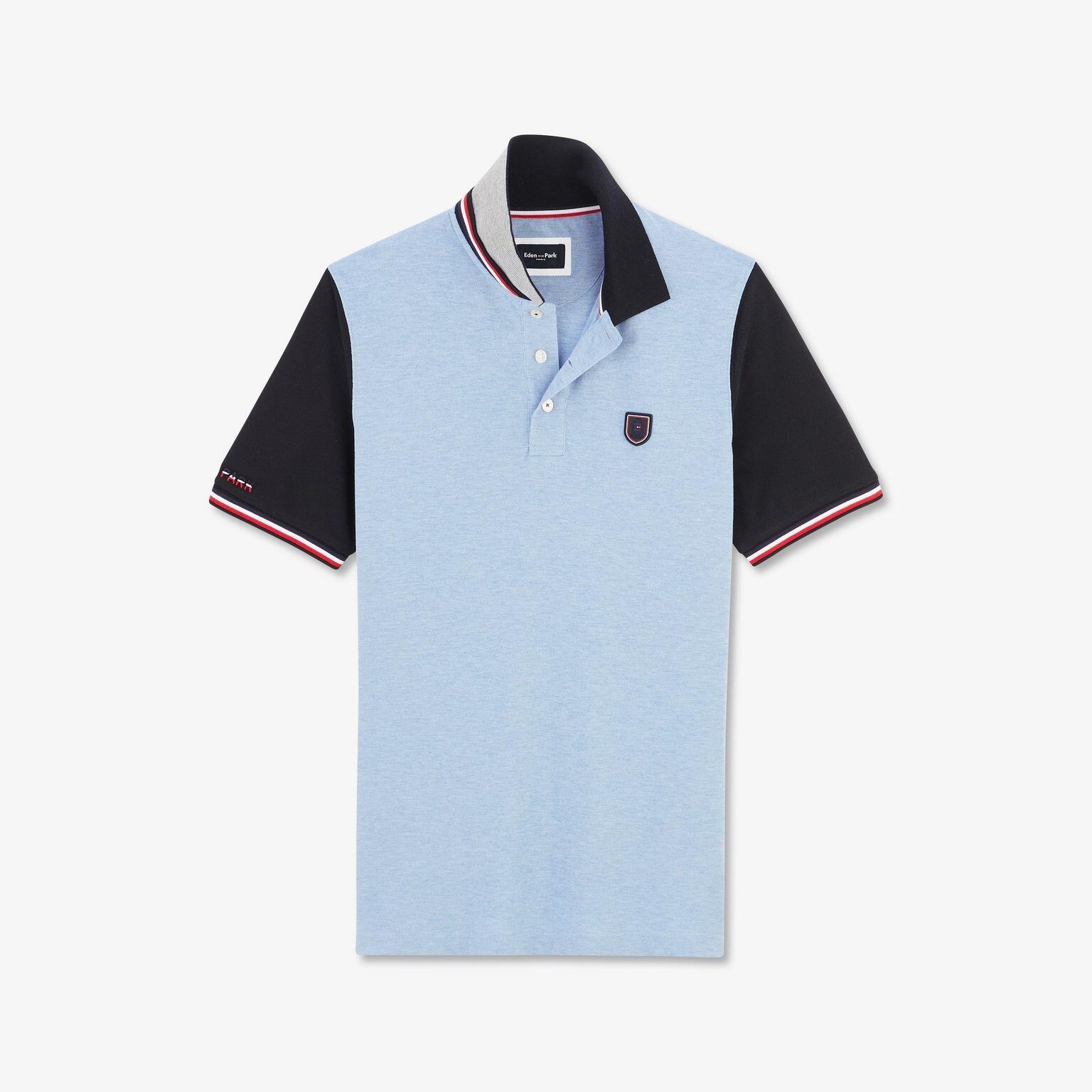 Eden Park Men's Block Colour Polo Shirt with chest detail