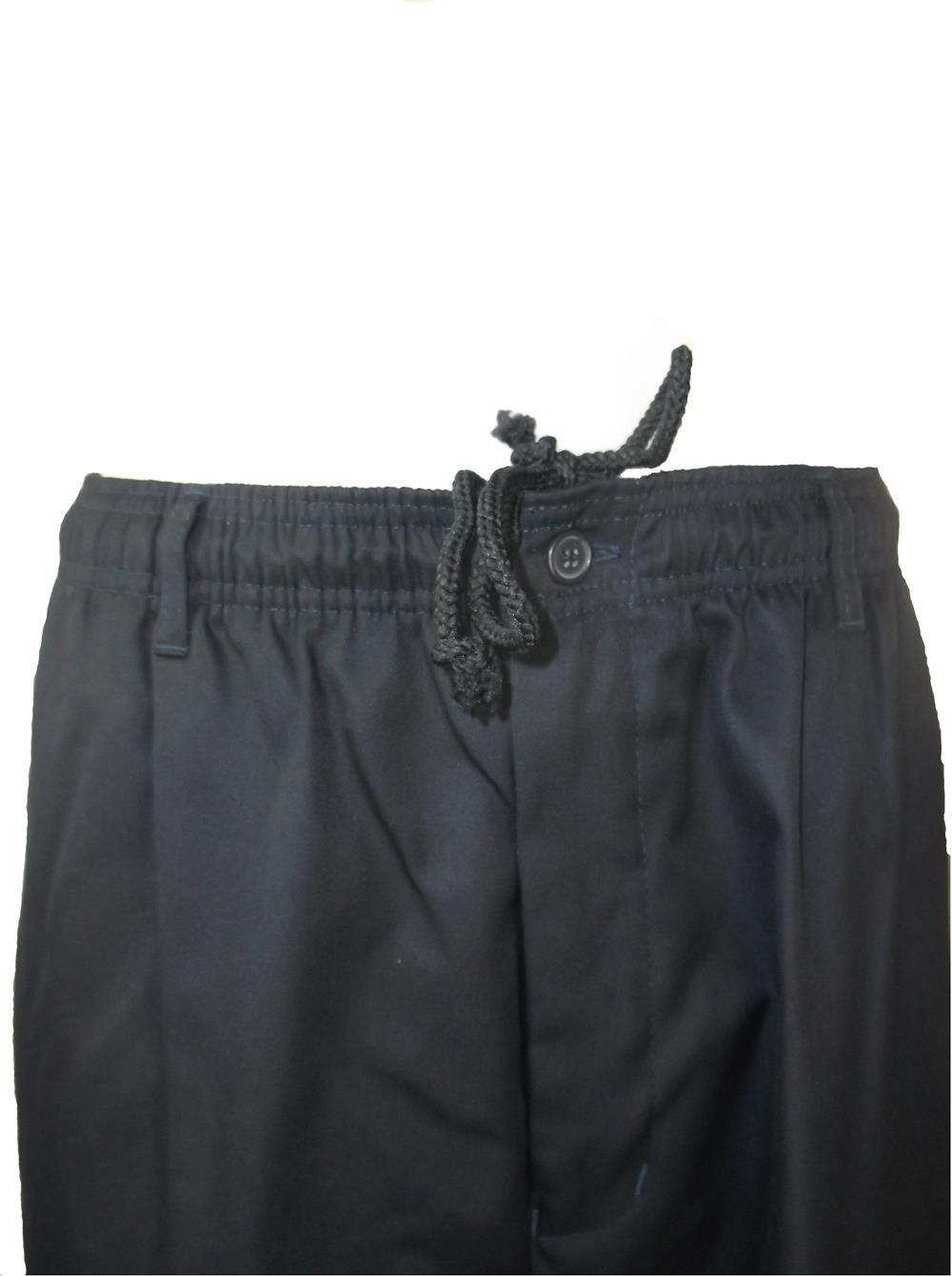 Plus size men’s navy rugby trousers with elasticated waistband by Carabou
