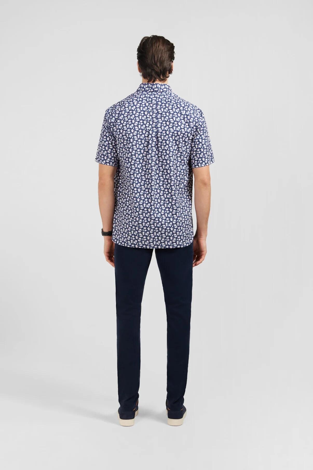 Eden Park floral design short-sleeve men’s shirt in pink—available in medium, large and XL