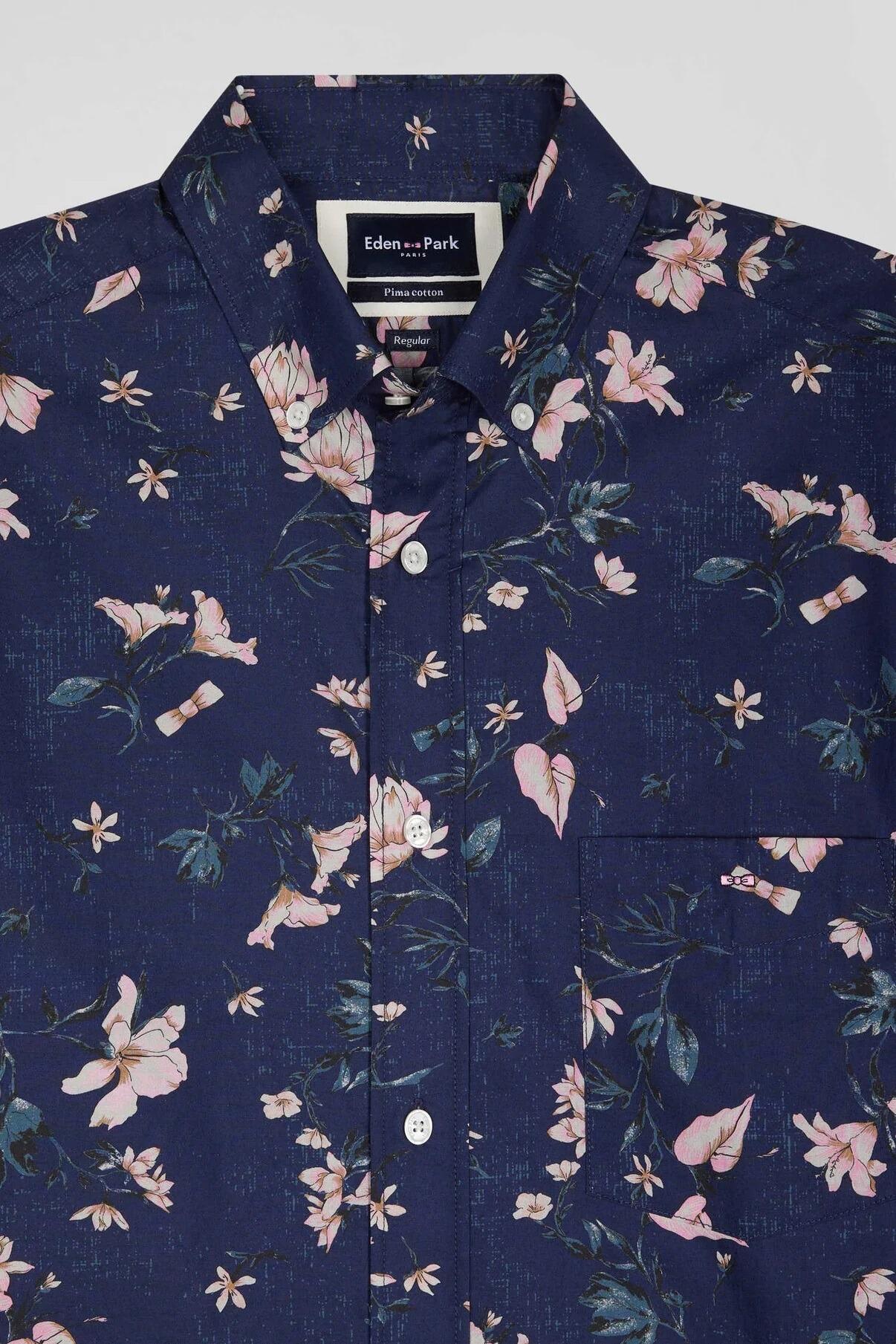 Eden Park men’s long-sleeve bold floral design shirt—available in medium, large and XL