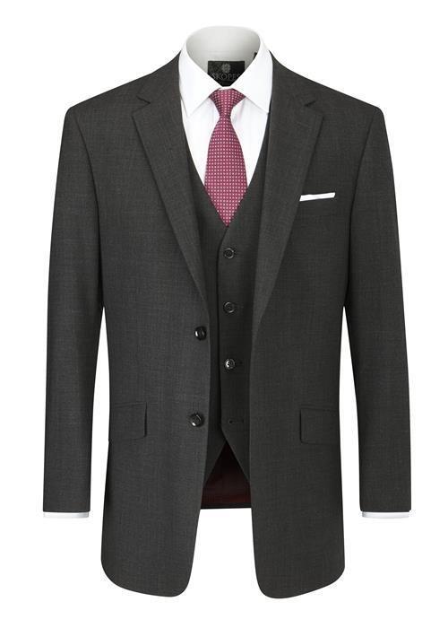Skopes Darwin charcoal suit jacket sleeve cuff detail