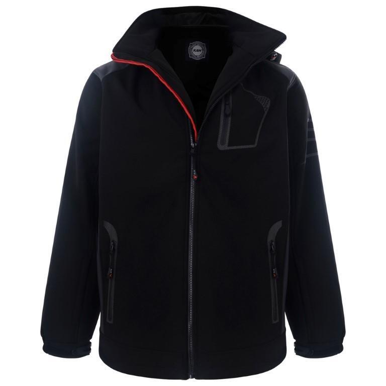 Plus Size Kam Soft Shell Jacket – Elasticated Cuffs and Zip Vents – OH Big Man Clothing