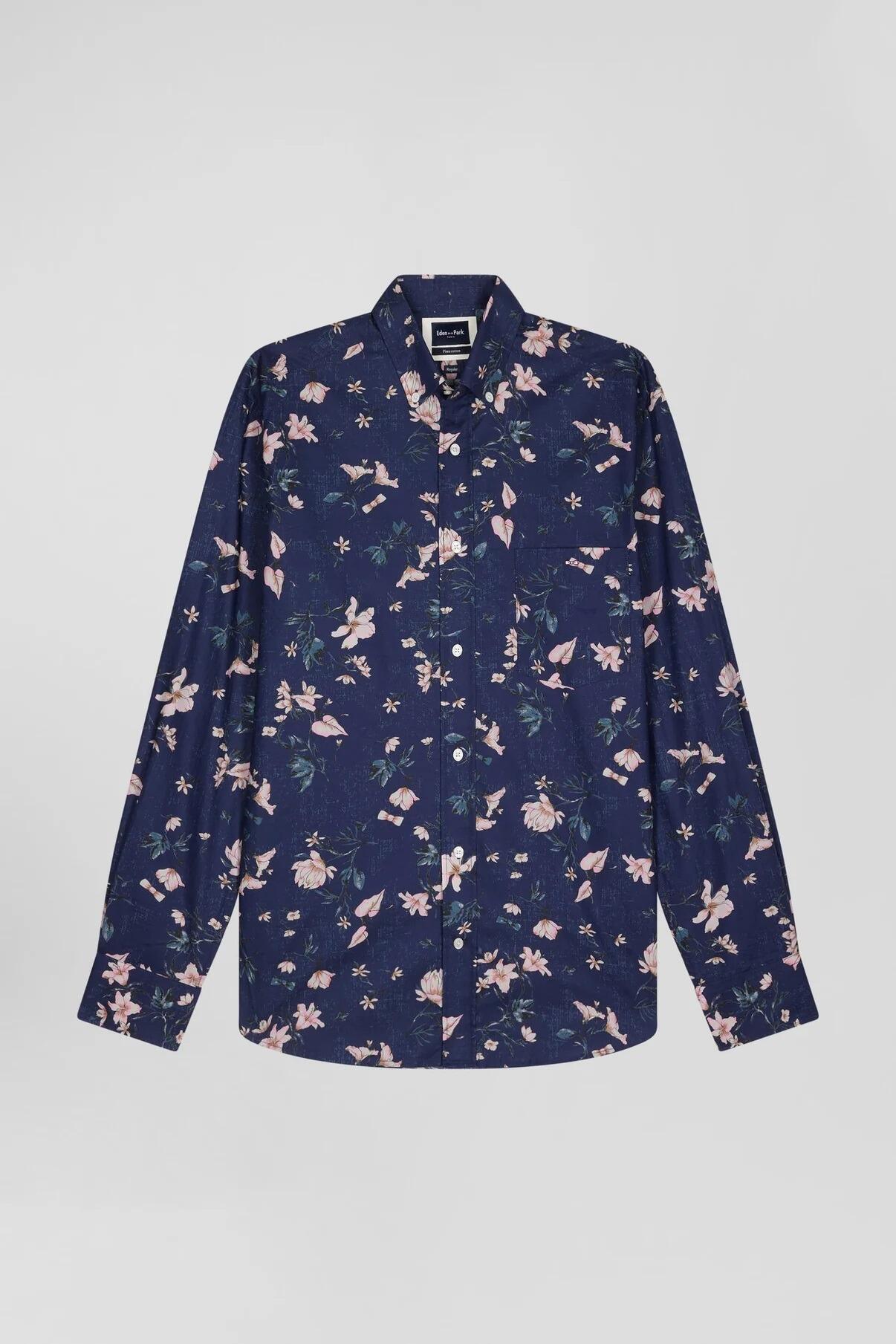 Eden Park men’s statement shirt, long sleeves and bold floral print, suitable for smart-casual wear