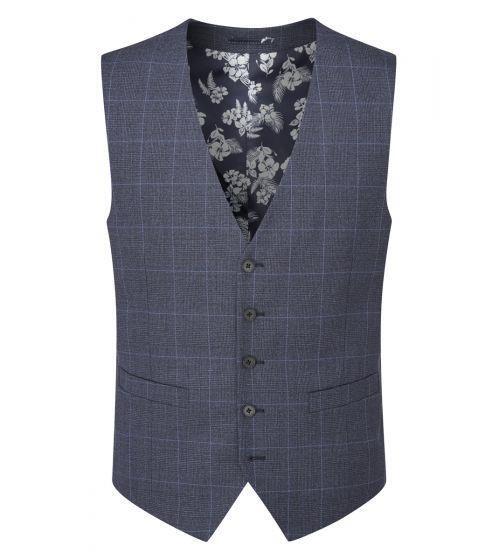 Smart formal navy waistcoat for big and tall men