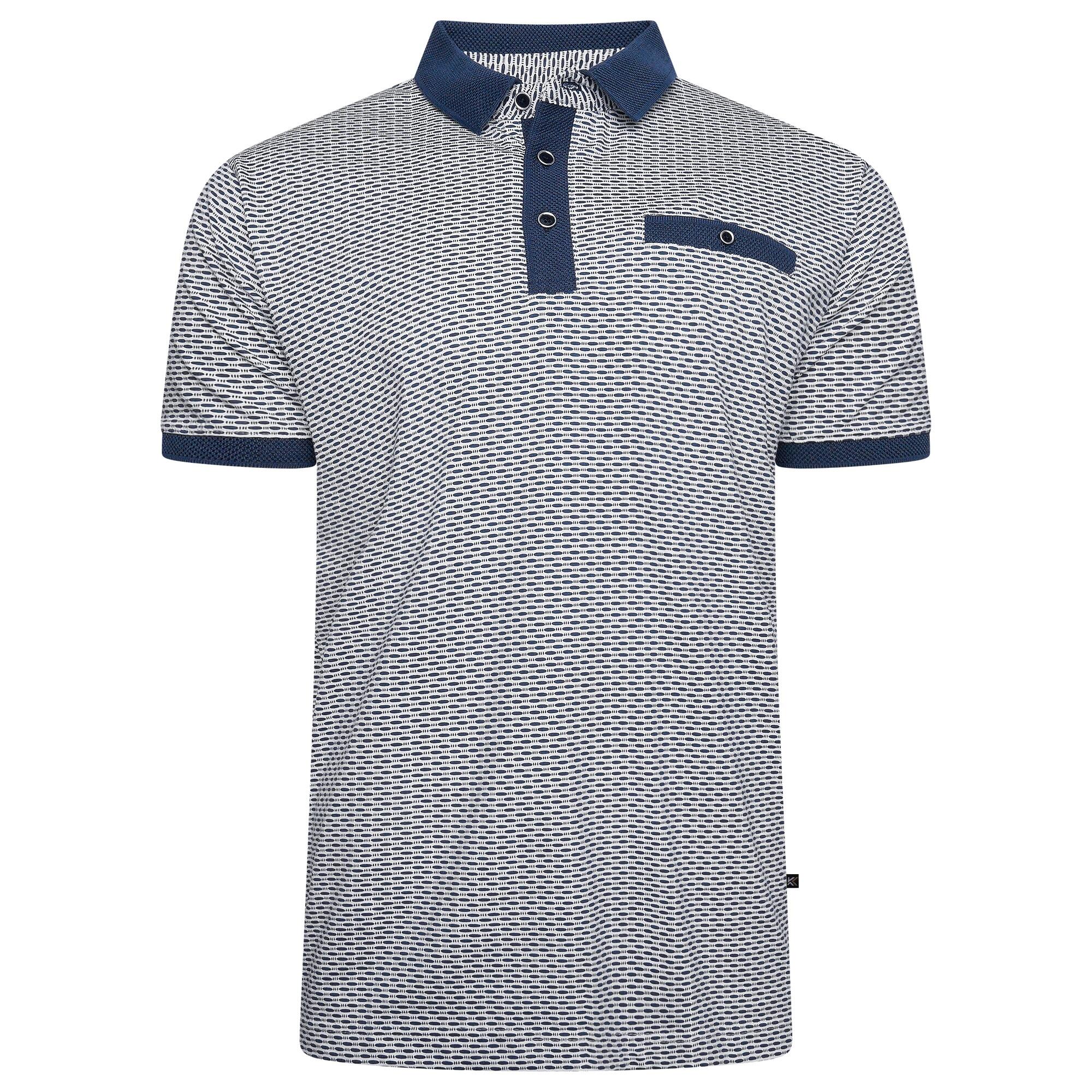 Big men’s jacquard collar and cuffs polo shirt 2XL–5XL
