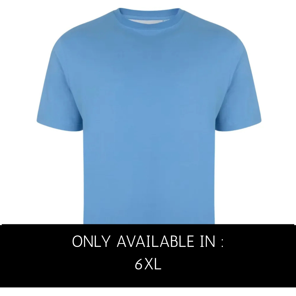Kam powder blue t-shirt for big men 6XL