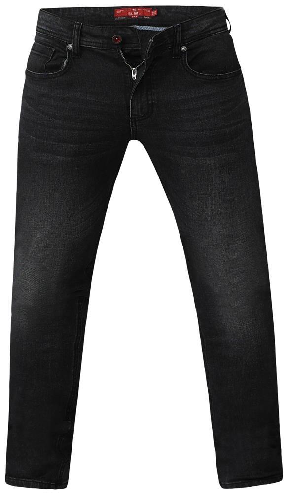 Big & tall men’s grey stonewash denim – tapered leg stretch jean