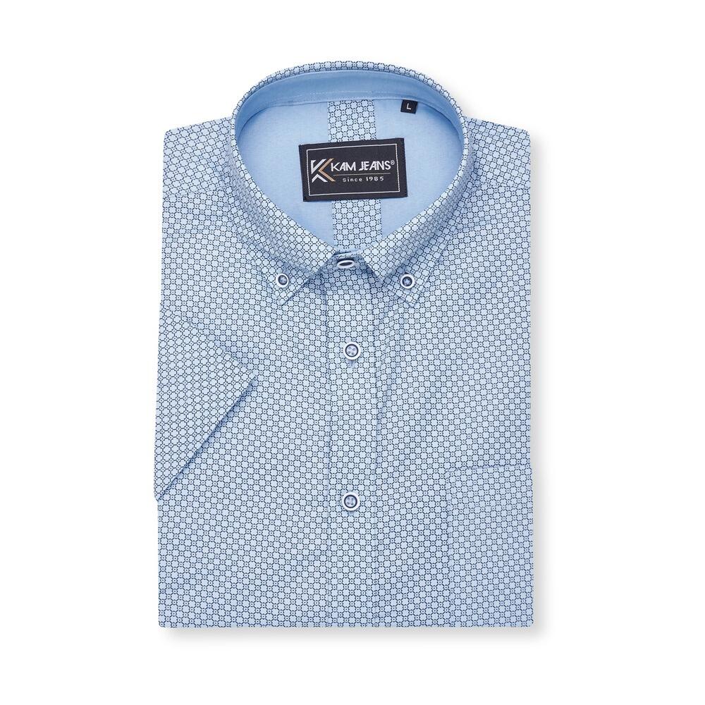 Plus size men’s casual shirt with chest pocket