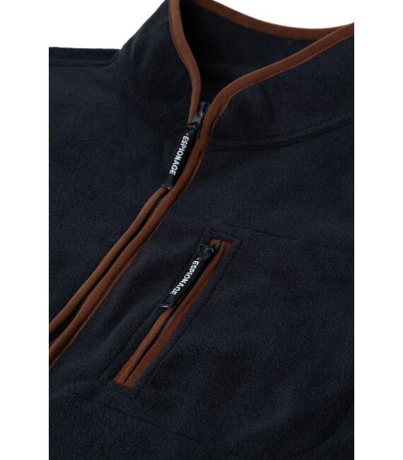 Espionage Navy Fleece Lined Jacket with Full Zip