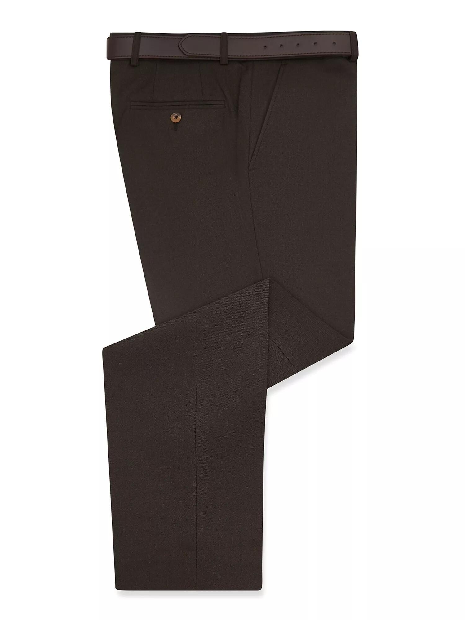 Big men’s Brown San Remo trousers by Douglas & Grahame, knee lined, includes belt, available 42–60 waist