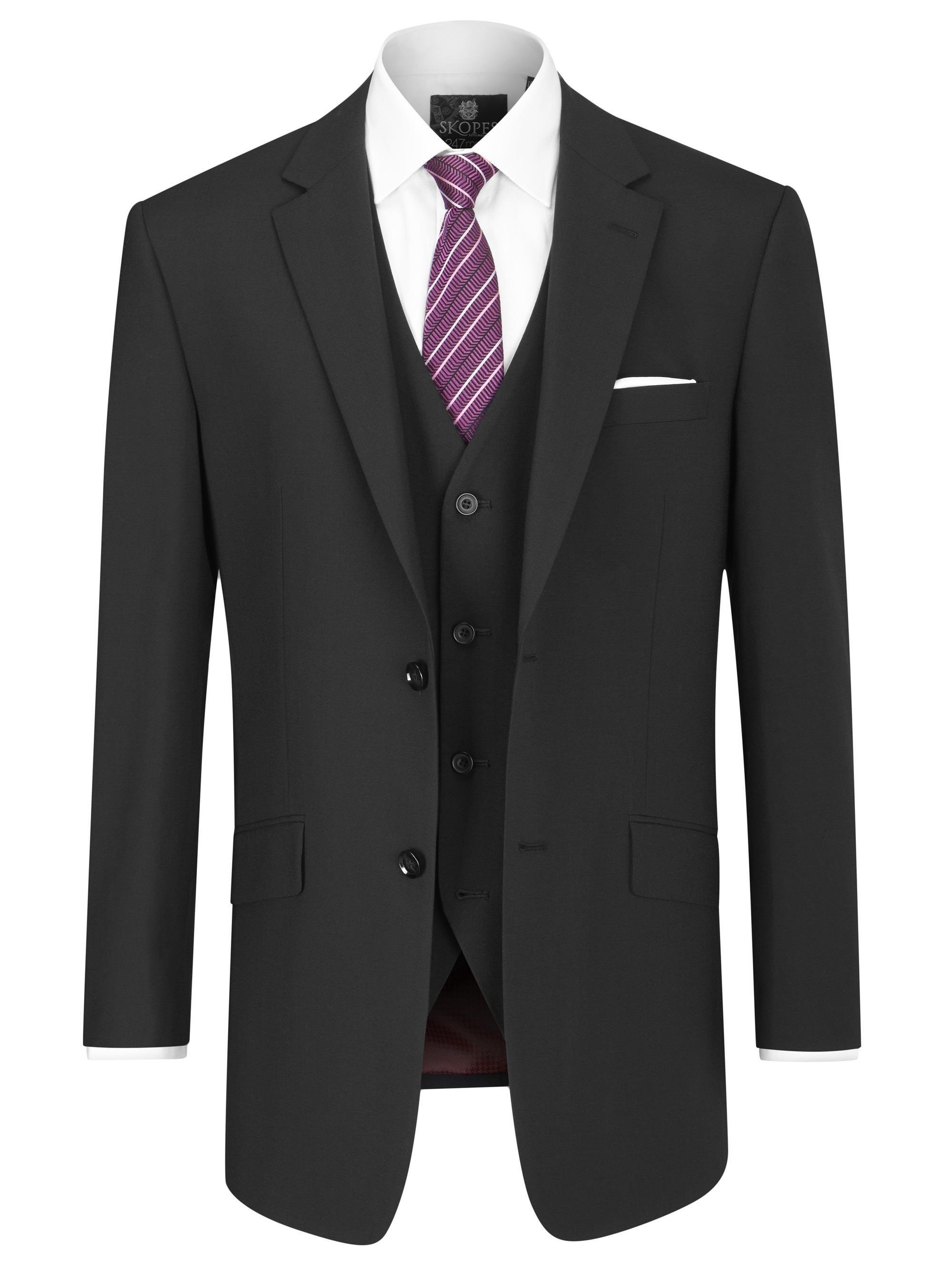 Skopes Darwin black suit jacket slant flap pockets