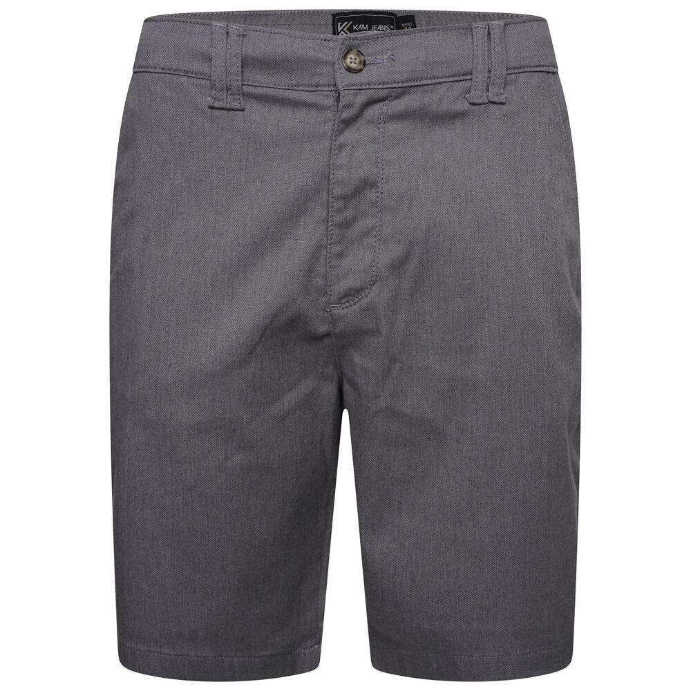 KAM Smart Stretch Shorts – Dobby Weave Pattern with Belt Loops and Side Pockets (48"–52" Waist) for Big Men
