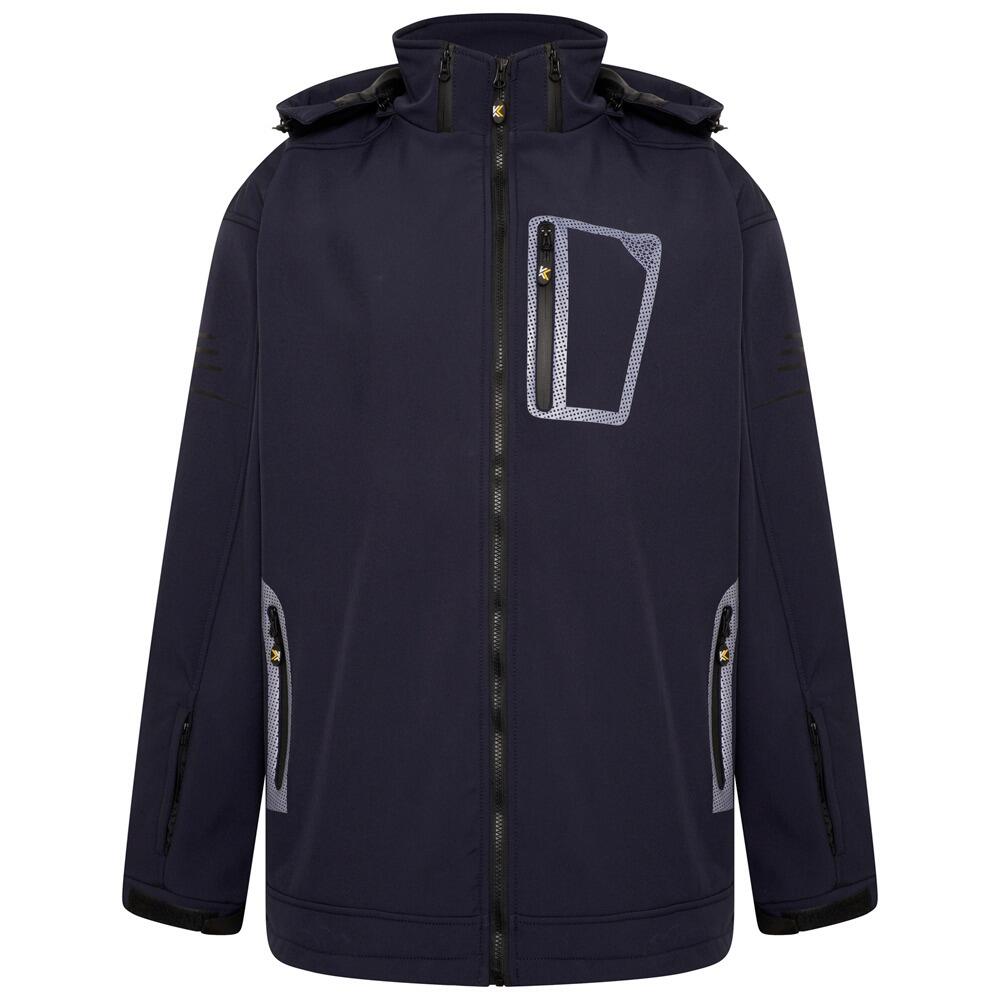 Kam Soft Shell Performance Jacket (Navy) – Big Mens Waterproof Jacket 2XL to 6XL
