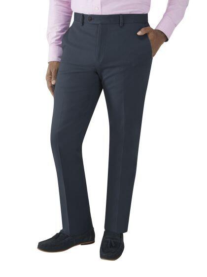 Big men’s Skopes stretch Antibes chino trousers in navy