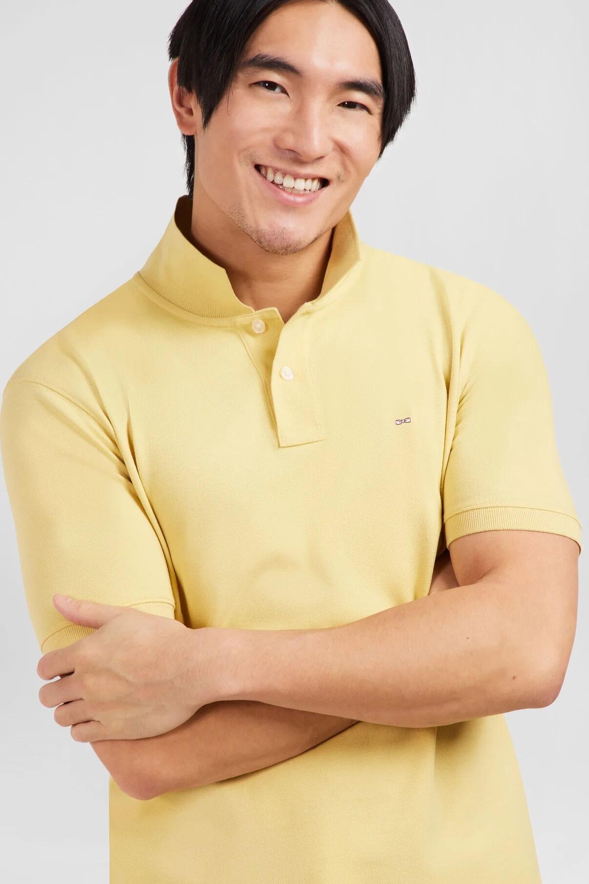 Eden Park men's plain polo shirt in lemon