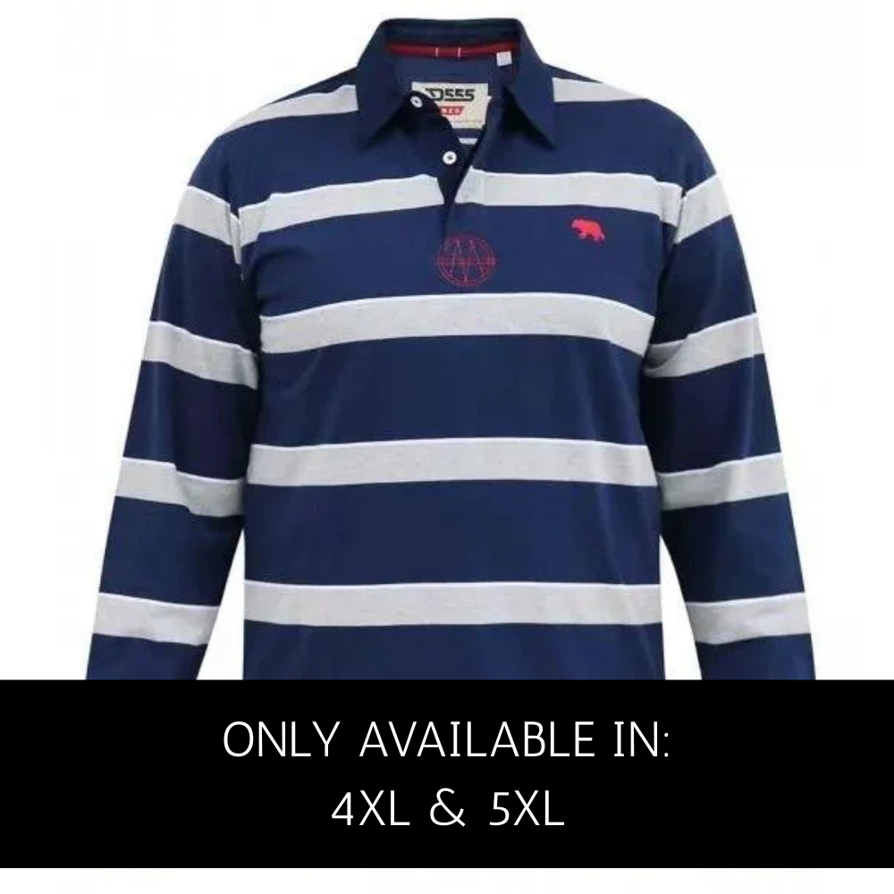 Men's Long Sleeve Striped Polo Shirt