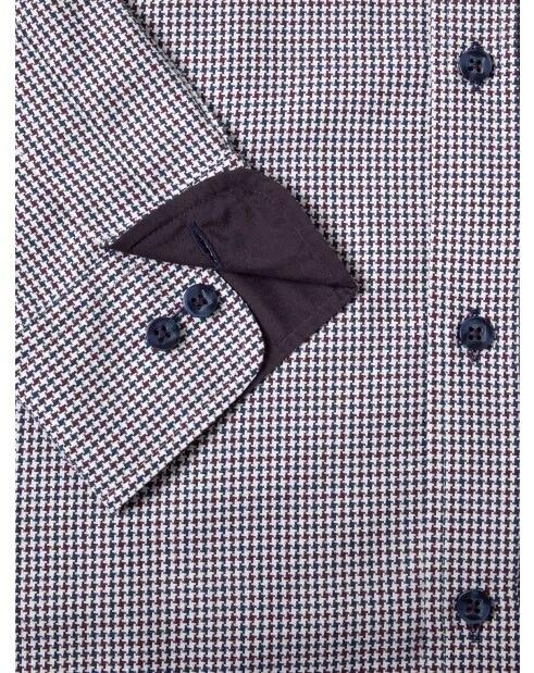 Big men’s dark Purple check long sleeve shirt by Douglas and Grahame, casual style in 2XL to 4XL sizes