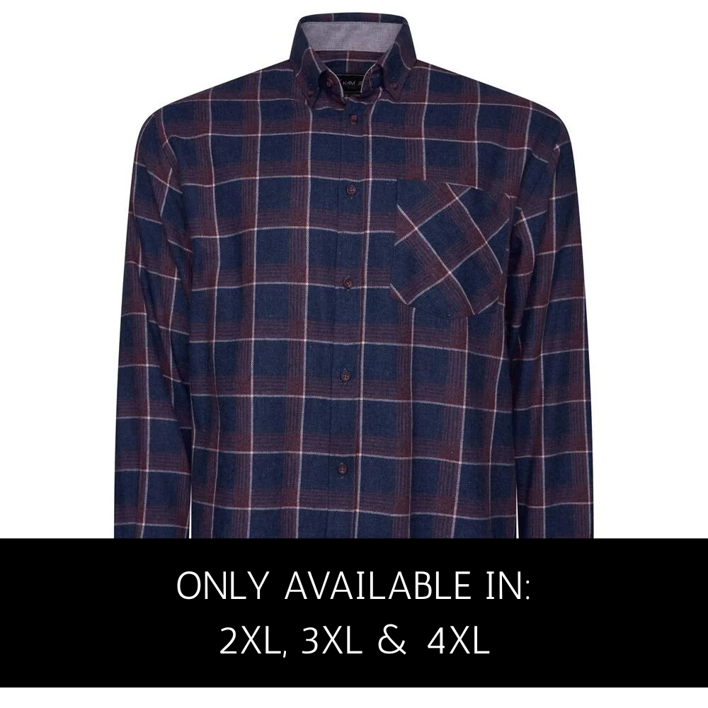 KAM Jeanswear 100% cotton check pattern shirt