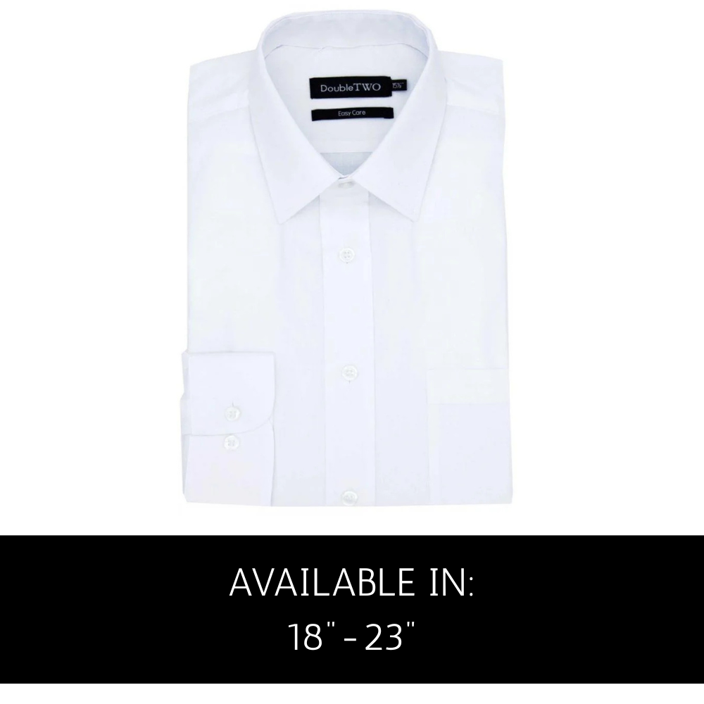 Men's White Long Sleeve Formal Shirt overlay