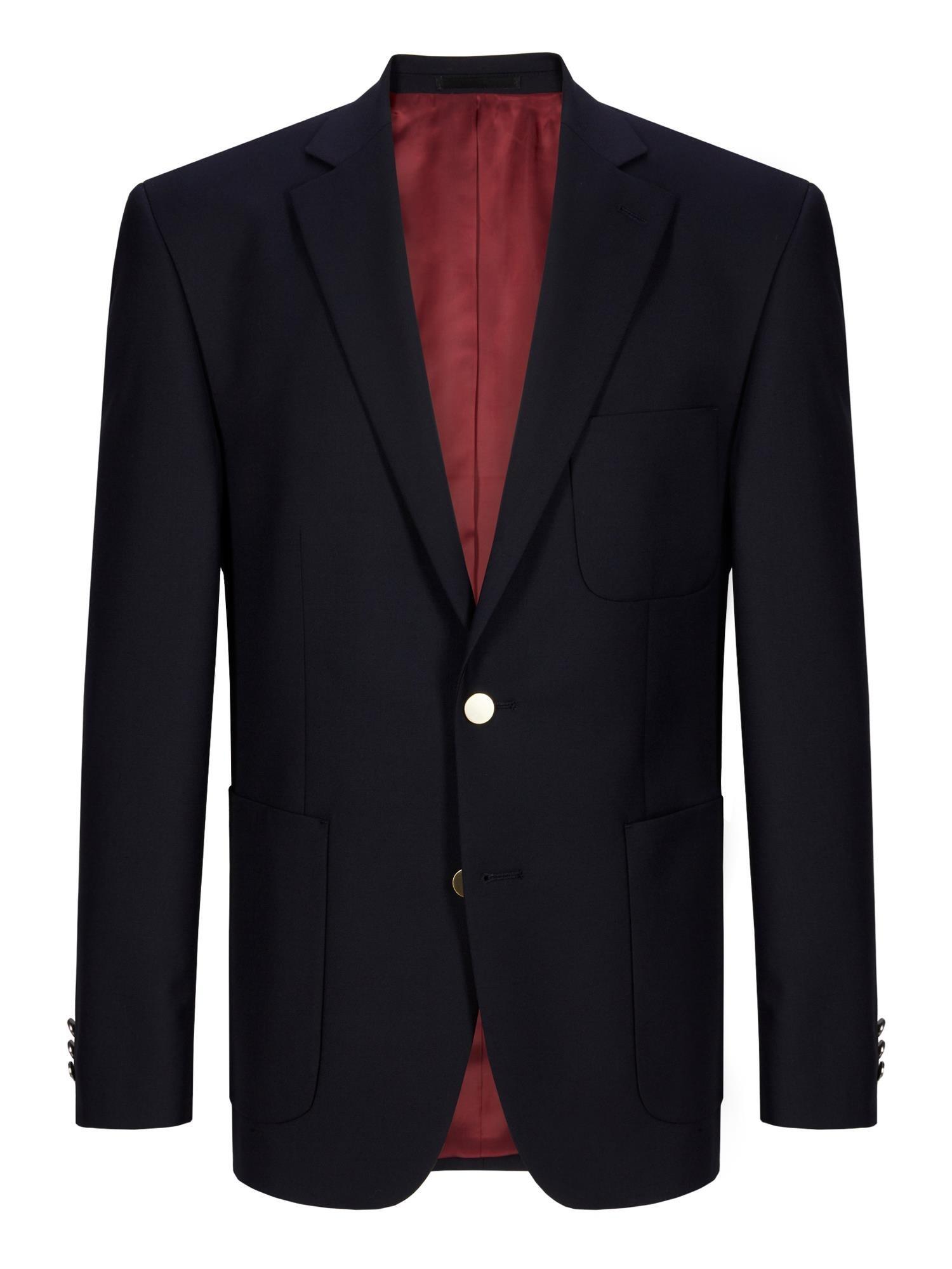 Men’s traditional navy blazer large size big & tall front