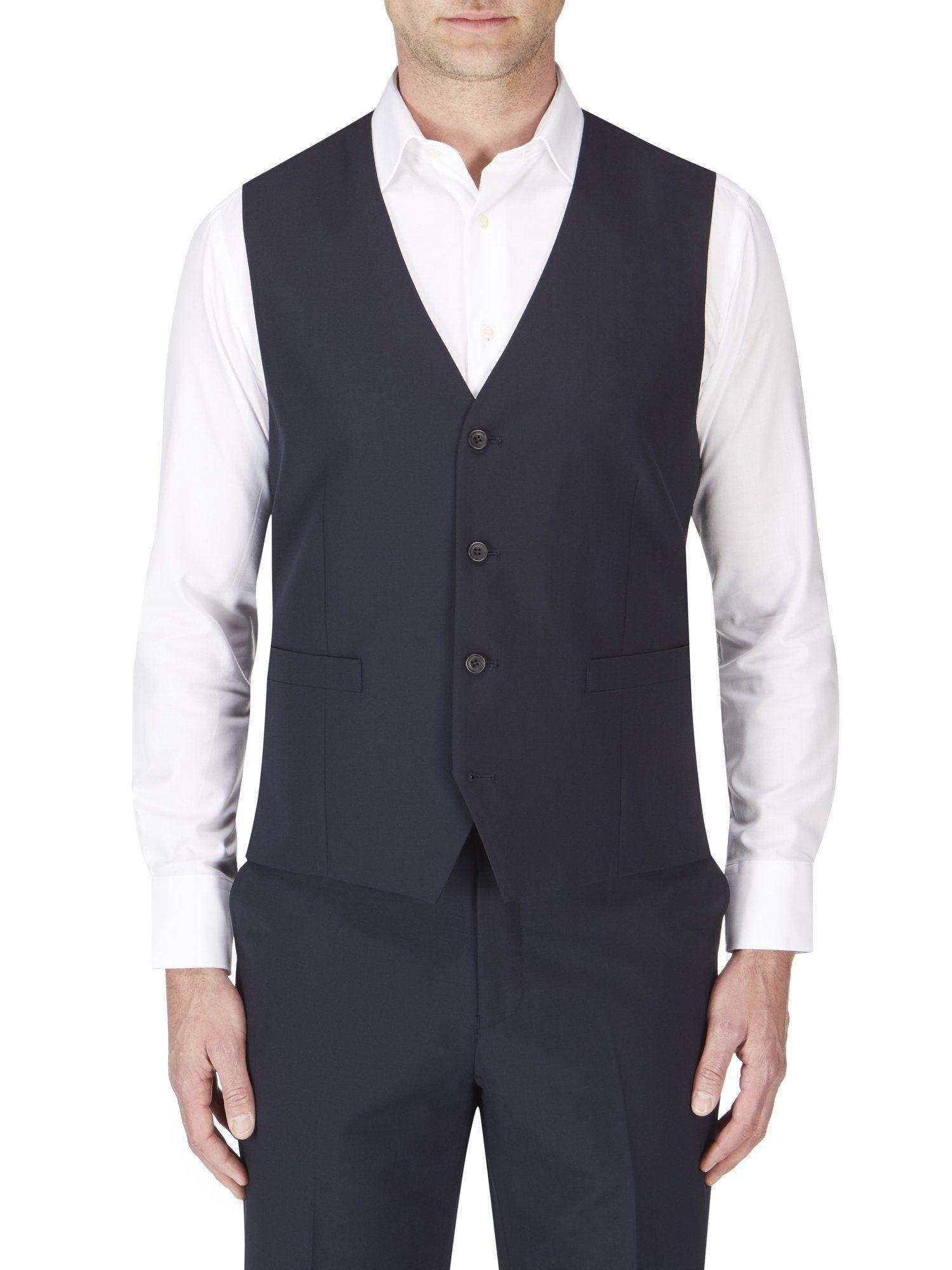 Skopes Darwin navy waistcoat with adjustable back strap