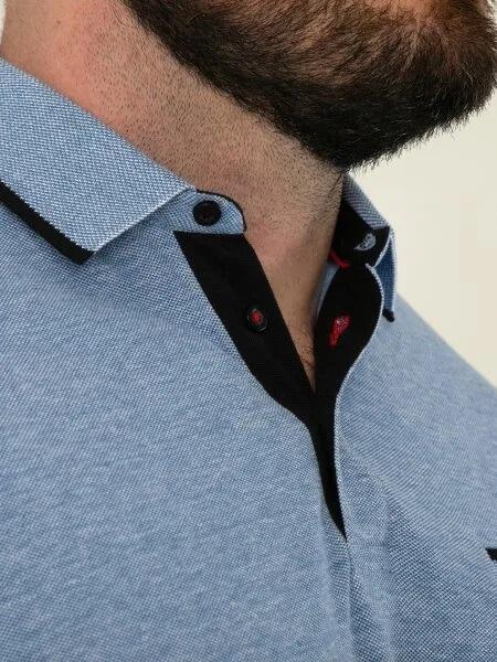 Duke plus size men's polo shirt (Blue)