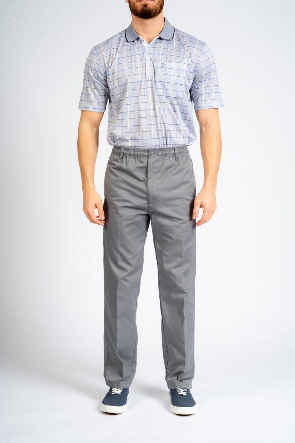 Carabou grey rugby trousers for big men, relaxed fit style