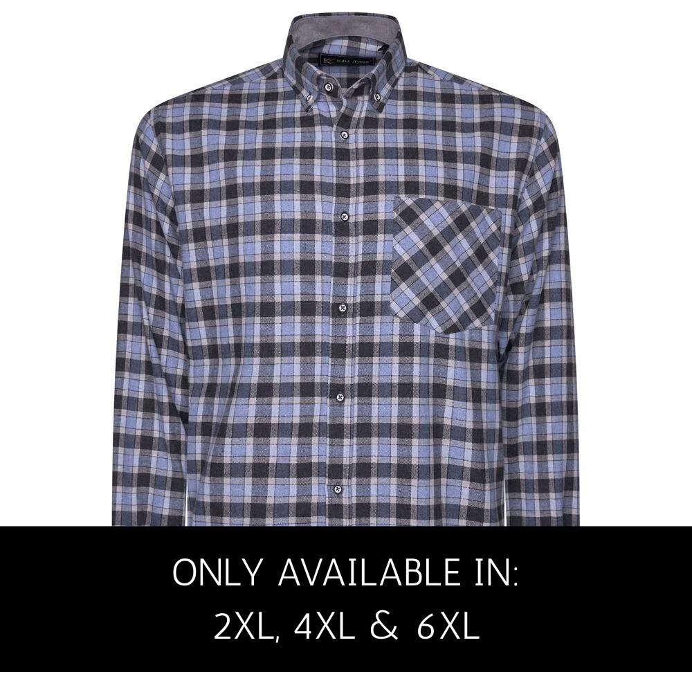 KAM Jeanswear long sleeve check shirt