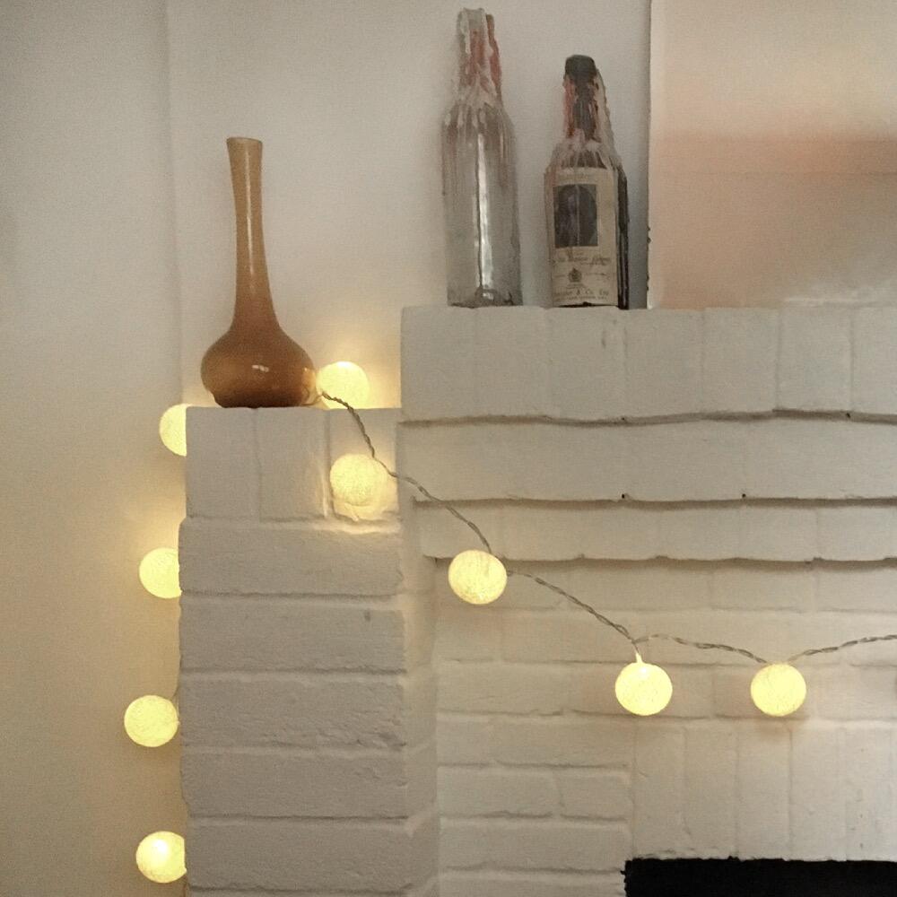 ambient ball fairy lights cream