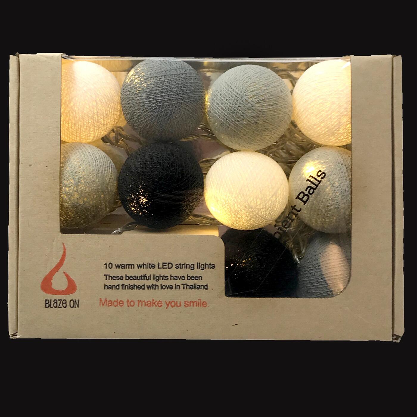 ambient ball fairy lights grey tones