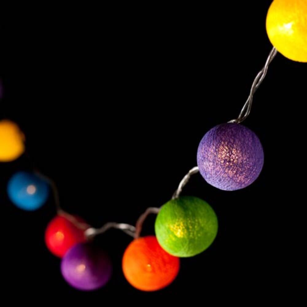 Ambient Balls 30 Lights Rainbow Colours