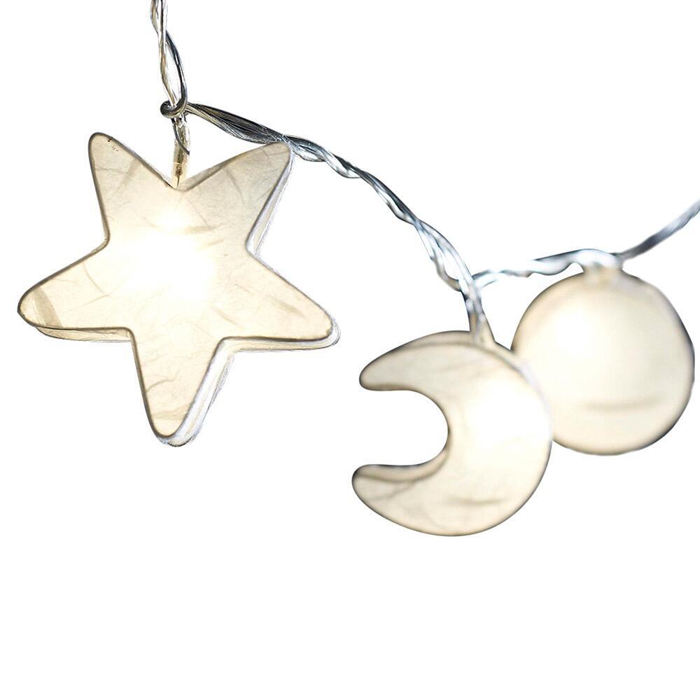 Blaze On Star, Sun & Moon 10 LED fairy lights in White