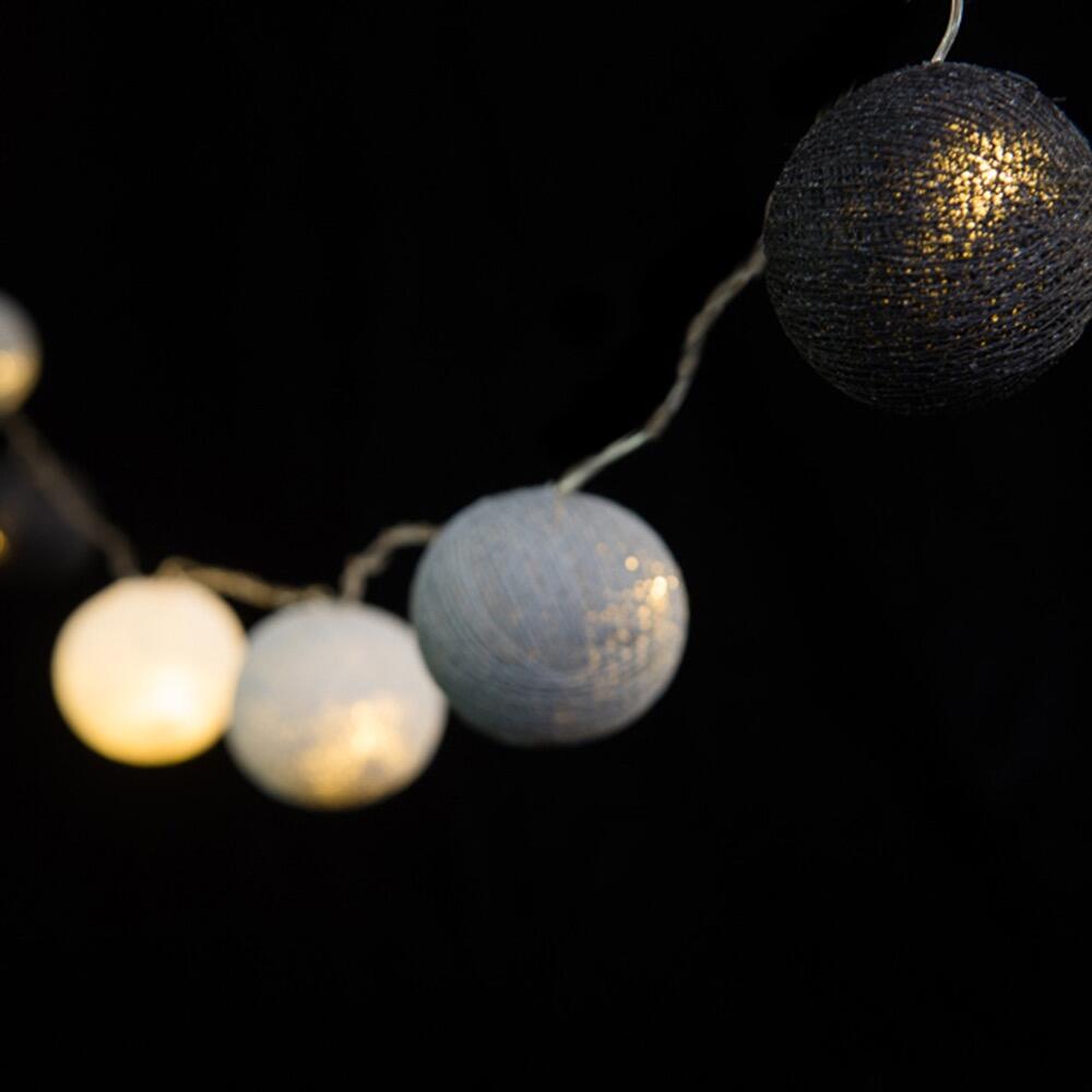 ambient ball fairy lights grey tones
