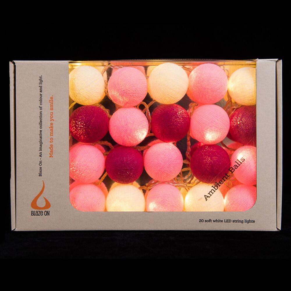 Ambient Balls 20 Lights Pink Tones