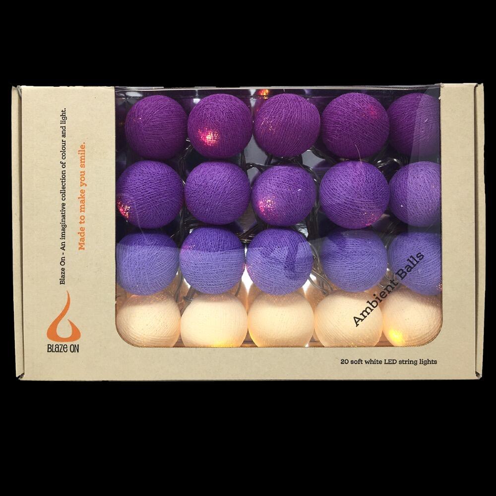 Ambient Balls 20 Lights Purple Tones