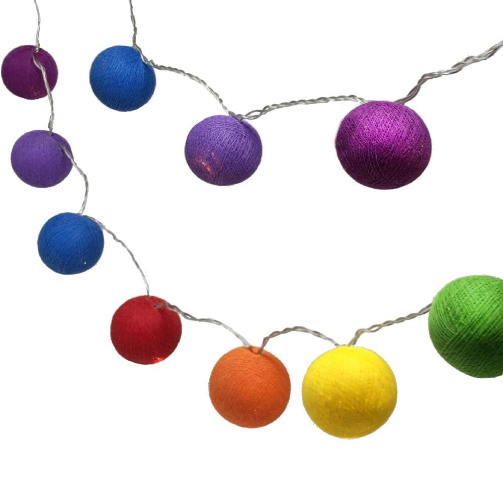 Ambient Balls 30 Lights Rainbow Colours