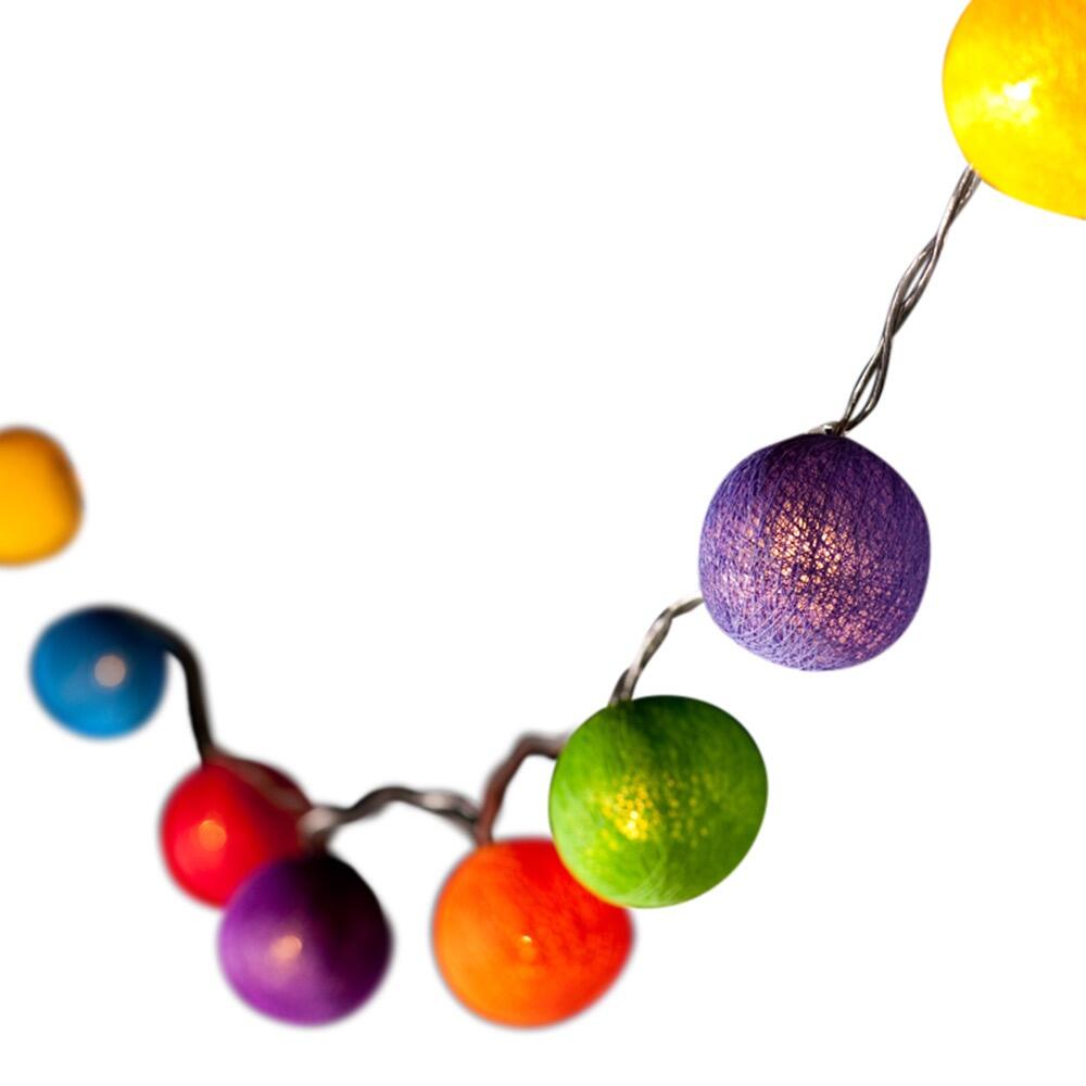 Ambient Balls 30 Lights Rainbow Colours